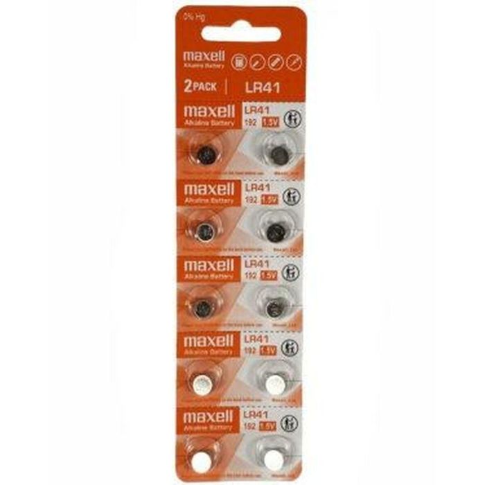 Pilas Alcalinas Maxell 1,5 V LR41 (20 Unidades) 1