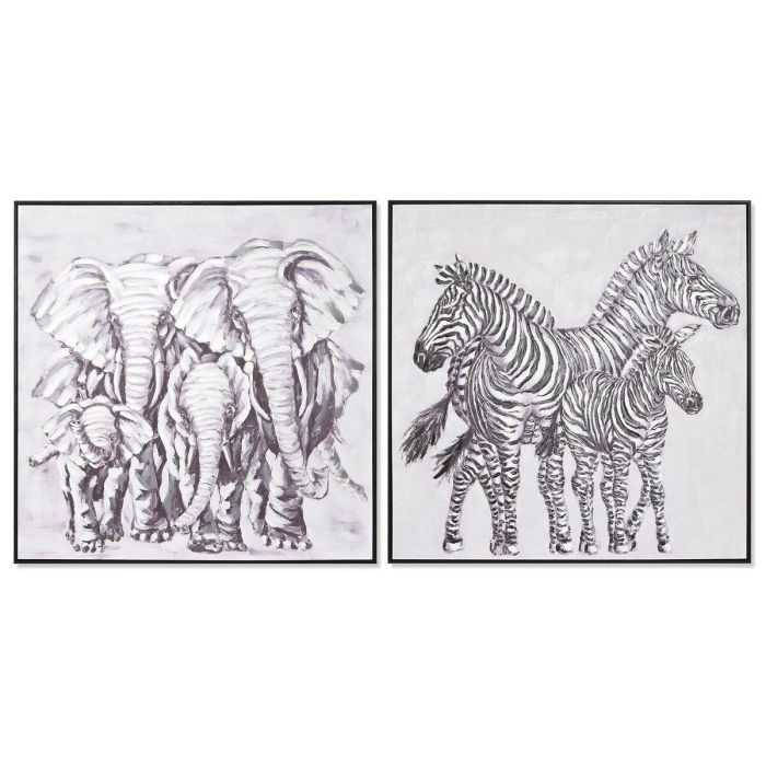 Lienzo Home ESPRIT Poliestireno Lienzo 100 x 3,5 x 100 cm
