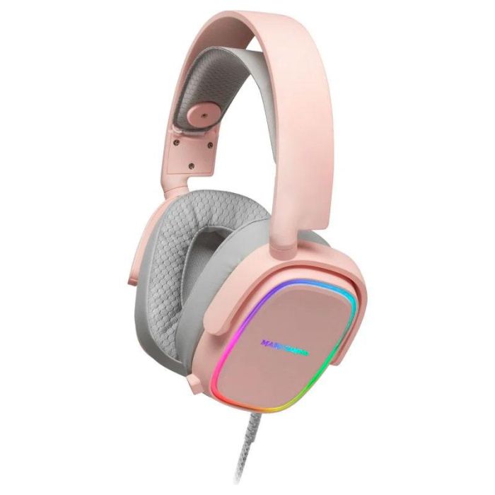Mars Gaming Auriculares Gaming MHAXP Pink RGB Hi-Fi Jack 3.5mm 53mm Drivers Neodimio Cuero Sintético Compatible Windows PS4 XBOX ONE Switch Mac Smartphone Tablet 1