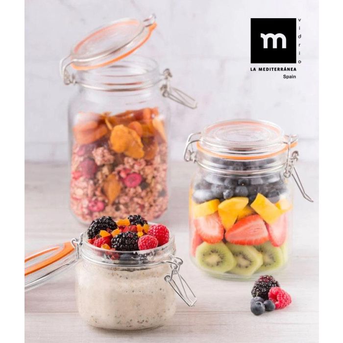 Tarro Hermético de Vidrio con Cierre Clip 100 ml - La Mediterranea (48 Unidades) 3 Tarro Hermético de Vidrio con Cierre Clip 100 ml - La Mediterranea (48 Unidades) 3