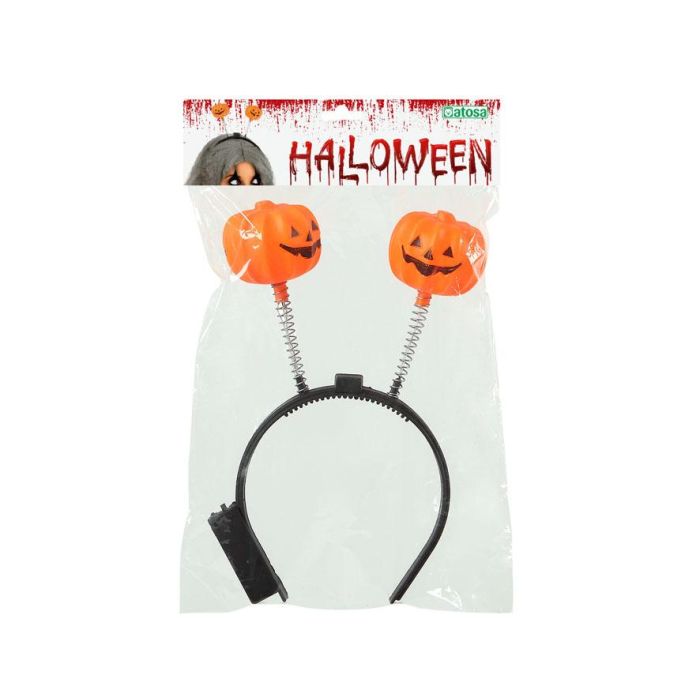 Diadema Halloween Calabazas Naranja Mujer Adulto 1