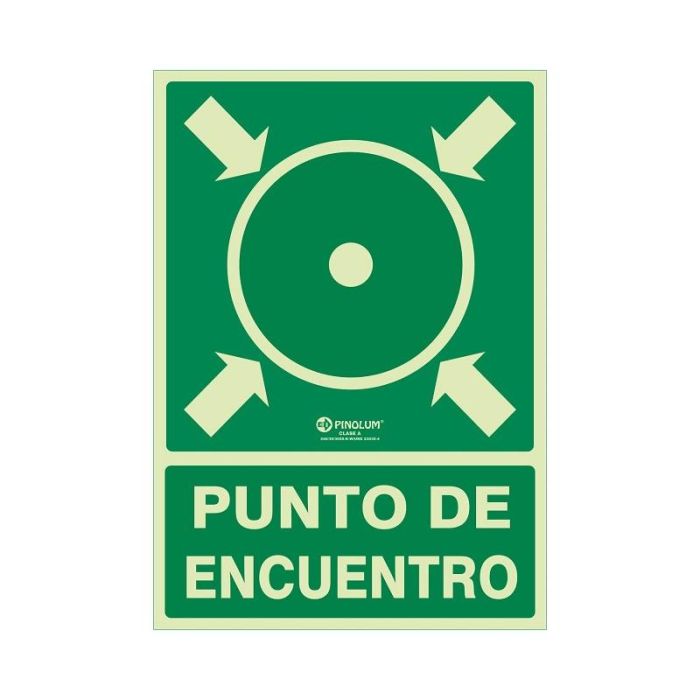 DUVER 980 Señal de Punto de Encuentro Luminiscente de Plástico 420x297mm