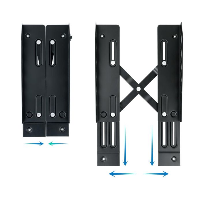 TOOQ SOPORTE METALICO PARA CPU DE SUELO CON RUEDAS BAJO 2