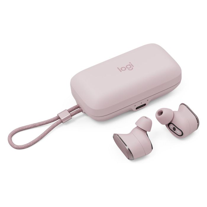 Logitech Zone True Wireless Auriculares Inalámbricos con Cancelación de Ruido Activo y Micrófono, Color Rosa, para Oficina y Llamadas 1