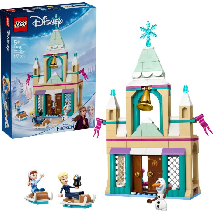 LEGO 43265 Castillo Helado de Arendelle Disney Frozen, con Elsa, Anna, Olaf y 2 trineos. Juguete de Construcción con puertas que se abren y alcoba. 13