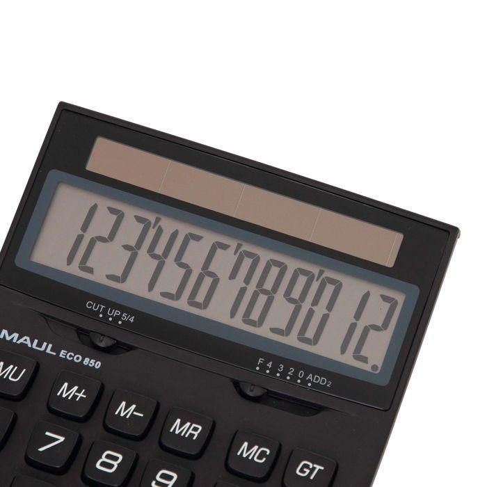 Calculadora de escritorio - MAUL - ECO 850 - 12 dígitos - Negra 5 Calculadora de escritorio - MAUL - ECO 850 - 12 dígitos - Negra 5