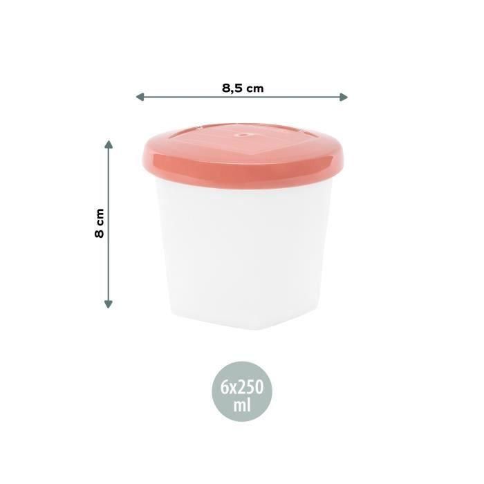 Babymoov Conservation Pots BioSourcés - Lote de 6x250ml 4