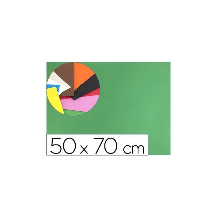 Goma Eva Liderpapel 50x70 cm 60 gr-M2 Espesor 1.5 mm Verde 10 unidades