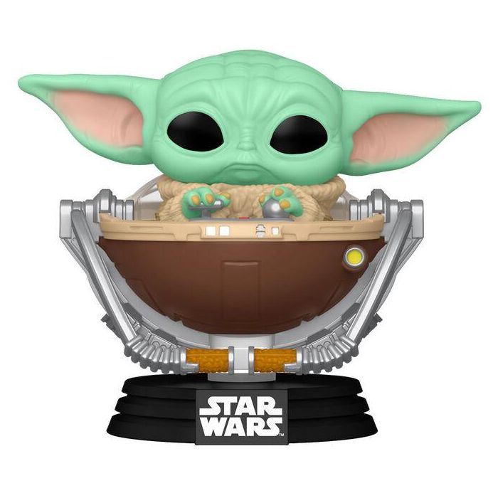 FUNKO Figura POP Star Wars The Mandalorian con Grogu en Cuna - Figura de Vinilo Coleccionable
