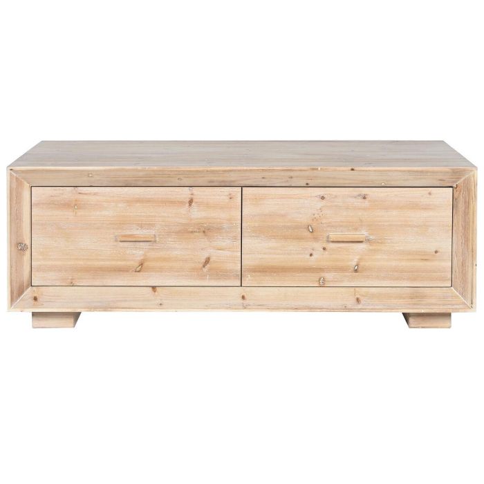 Mesa de Centro Home ESPRIT Natural Madera de abeto Madera MDF 130 x 70 x 46 cm 1