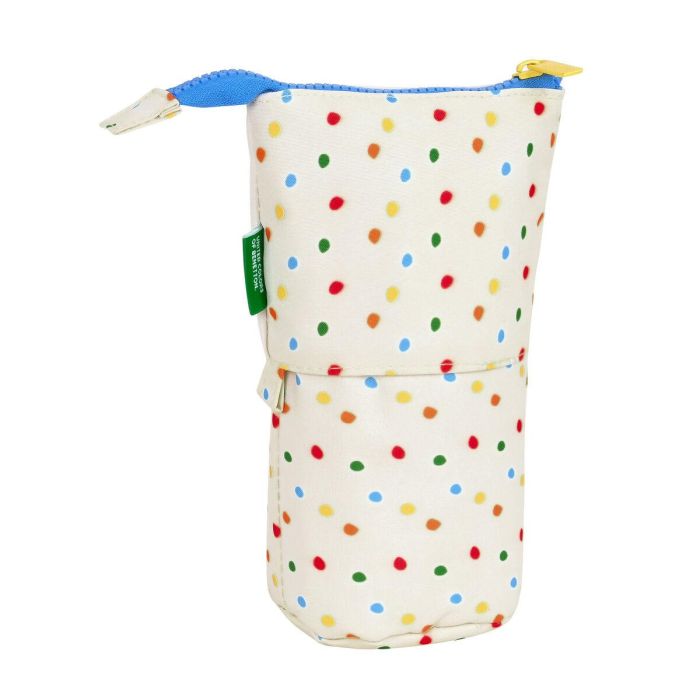 Estuche Cubilete Benetton Topitos Blanco (8 x 19 x 6 cm) 1