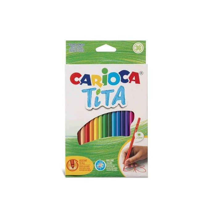 Lapices De Colores Carioca Tita Hexagonal Estuche De 36 (Set de 6)