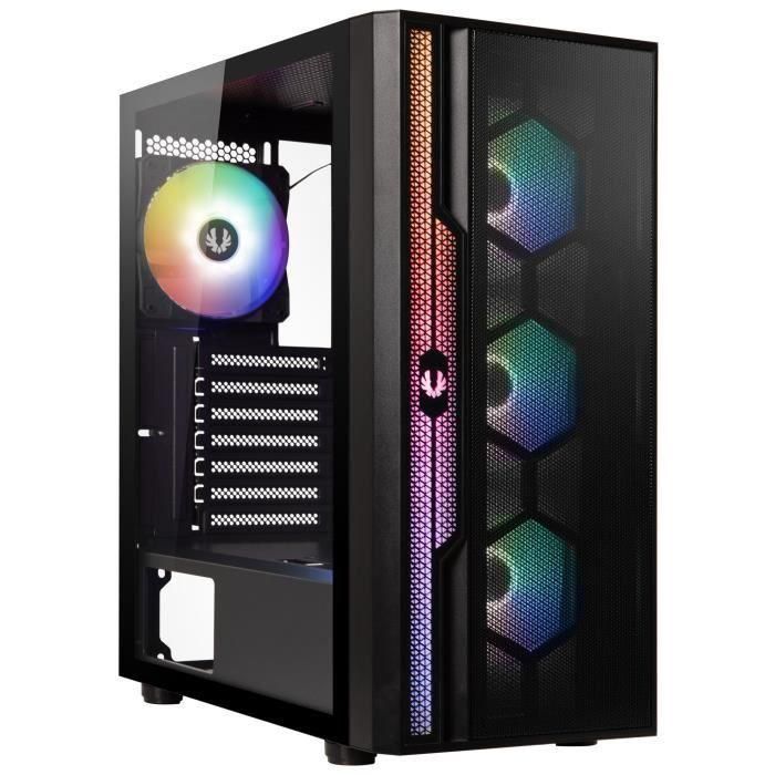 Bitfenix BIT1741675838926 Caja PC Apollo ARGB Semitorre ATX Negra - Sin fuente de alimentación