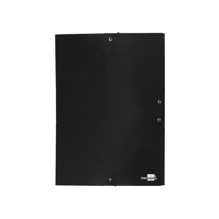 Liderpapel Carpeta proyectos folio lomo 30mm cartón forrado negra 250 x 350 mm 2