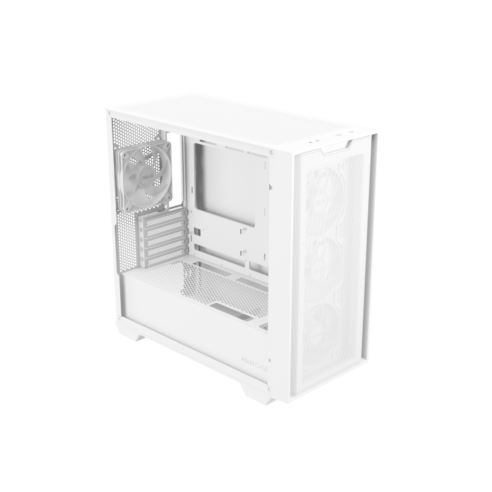 ASUS A21 PLUS - Torre de PC Blanco, Compatible con micro ATX/Mini-ITX, Incluye 4 Ventiladores, Hasta 360mm Radiador, Ref. 90DC00H3-B19000
