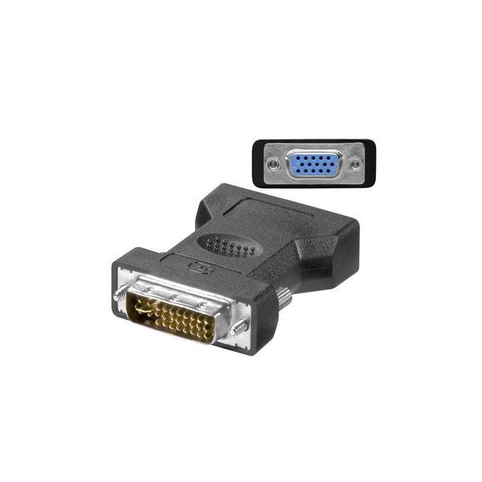 MicroConnect Adaptador DVI-I Macho a VGA Hembra para Conectar Cables HD15/VGA a Dispositivos DVI (24+5)