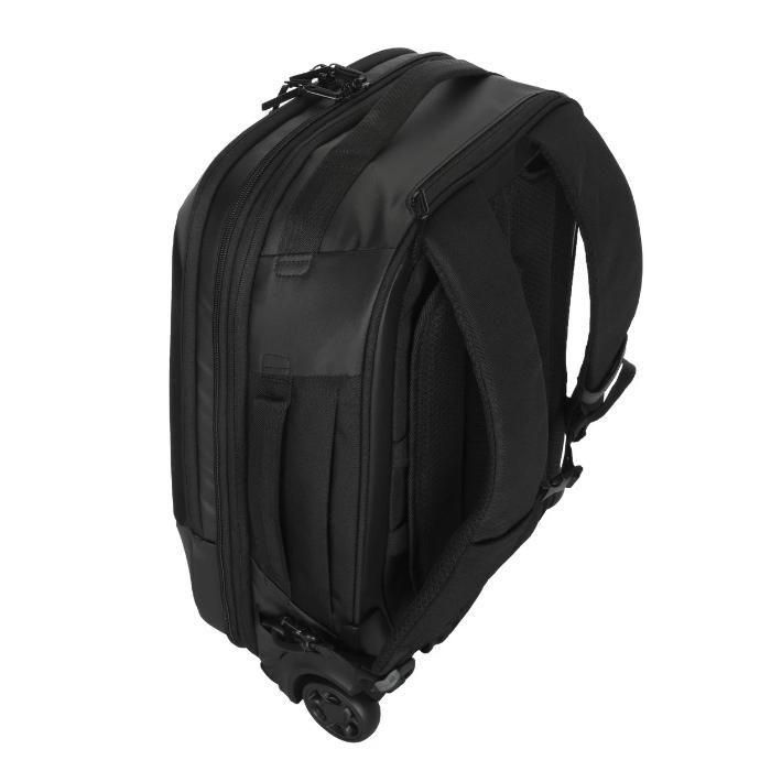 Targus EcoSmart Mobile Tech Traveler Mochila con Ruedas Convertible para Portátil 15.6" con SafePort Sling Expandible 35-40L Negra Equipaje de Mano 5