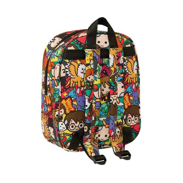 Mochila Escolar Harry Potter Azul Multicolor 22 x 27 x 10 cm 3D 5
