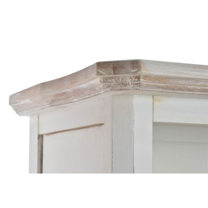 DKD Home Decor Librería Tradicional Versalles3 de Madera Abeto Blanca con 4 estantes y 1 cajón 85x35x180 cm 2