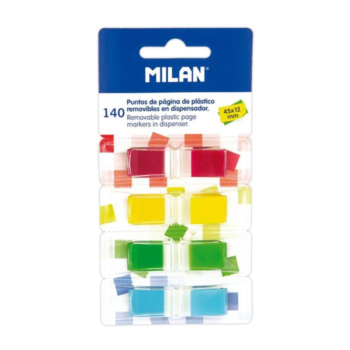 Milan Pack 140 puntos de página en 4 dispensadores, colores surtidos - Amarillo, Azul, Rojo, Verde 0 Milan Pack 140 puntos de página en 4 dispensadores, colores surtidos - Amarillo, Azul, Rojo, Verde 0