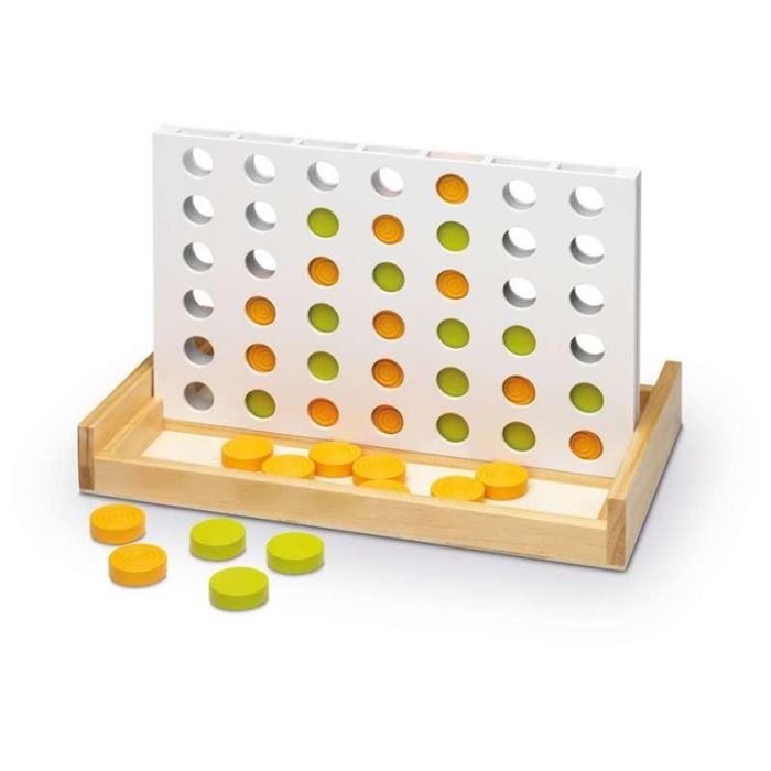 Juego acierta 4 de madera con 42 piezas. 2 jugadores. 28,5x17x4cm 2 Juego acierta 4 de madera con 42 piezas. 2 jugadores. 28,5x17x4cm 2
