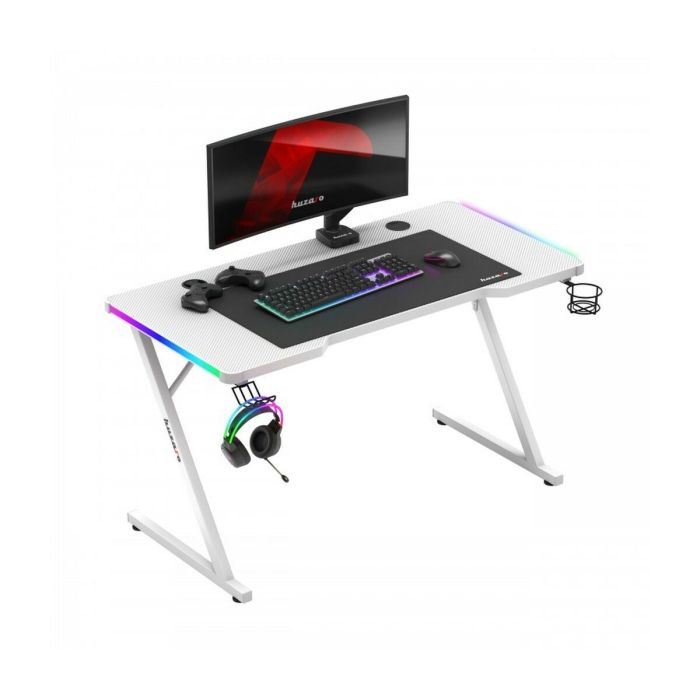 Mesa de Escritorio Gaming Huzaro HZ-Hero 2.5 White RGB Blanco 120 x 75 x 60 cm 11 Mesa de Escritorio Gaming Huzaro HZ-Hero 2.5 White RGB Blanco 120 x 75 x 60 cm 11