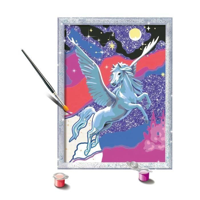 CreArt Kids Pegaso Brillante de 18 x 24 cm, Kit de pintura por números, Arte por números, Edades 7+, 25830, Ravensburger 1 CreArt Kids Pegaso Brillante de 18 x 24 cm, Kit de pintura por números, Arte por números, Edades 7+, 25830, Ravensburger 1