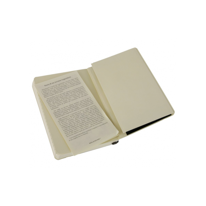 Cuaderno Moleskine Clasico Tapa Blanda 9X14 192H 70Gr. Horizontal Con Goma Negra 2