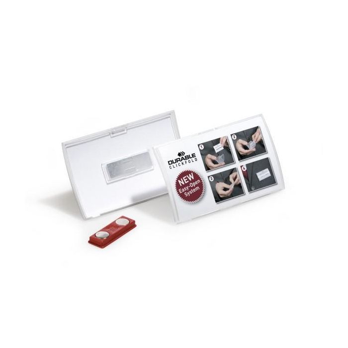 DURABLE Namensschild Click Fold m Magnet 40x75mm 10 St 12 DURABLE Namensschild Click Fold m Magnet 40x75mm 10 St 12
