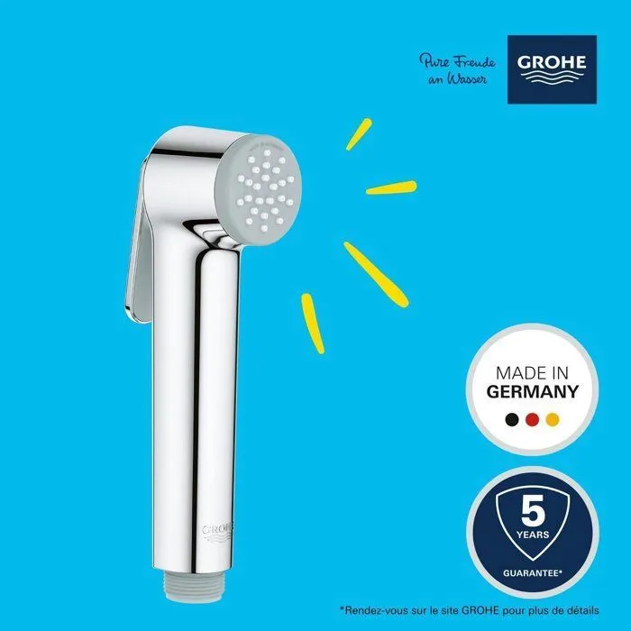 Grohe 26351000 Rociador de Ducha Vitalio, Ducha de Mano con Gatillo, 1 Chorro, Cromo, Antical, Ahorro de Agua