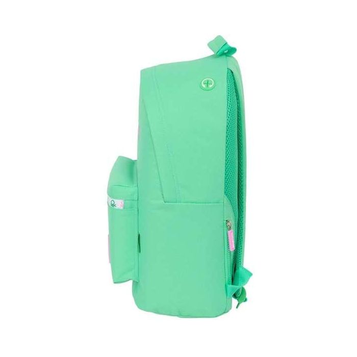 Safta Mochila para Portátil con compatibilidad de hasta 14.1 pulgadas, de la Colección Benetton Mint, dimensiones 410x310x160 mm. 2 Safta Mochila para Portátil con compatibilidad de hasta 14.1 pulgadas, de la Colección Benetton Mint, dimensiones 410x310x160 mm. 2