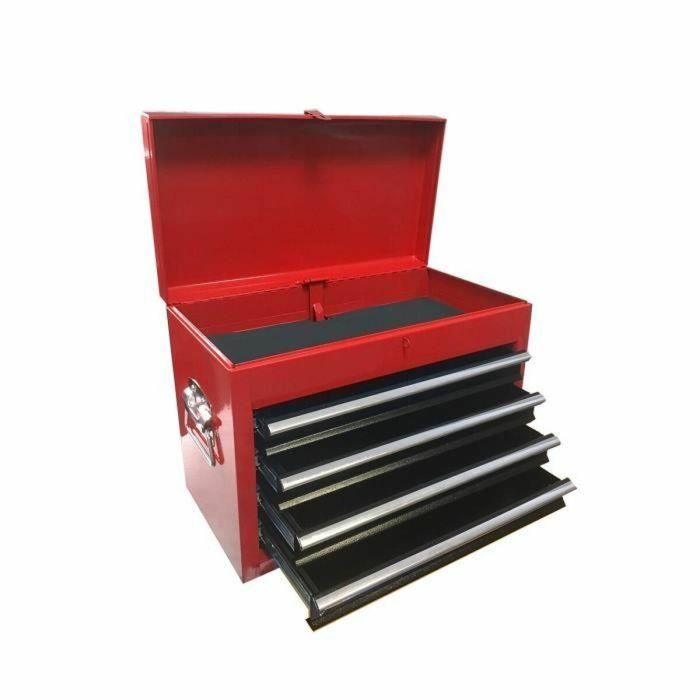 DOMAC Carro de Taller con 7 Cajones Metálicos y Contenedor Móvil Superior. Capacidad 46 kg, 2 Puertas y Ruedas 1 DOMAC Carro de Taller con 7 Cajones Metálicos y Contenedor Móvil Superior. Capacidad 46 kg, 2 Puertas y Ruedas 1