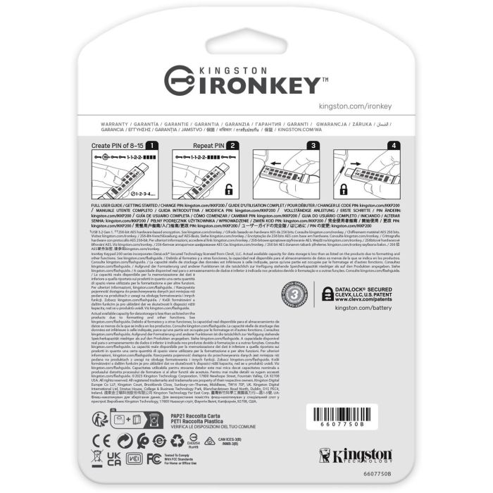 STICK 128GB Kingston IronKey Keypad 200C AES-256 USB-C retail 3 STICK 128GB Kingston IronKey Keypad 200C AES-256 USB-C retail 3