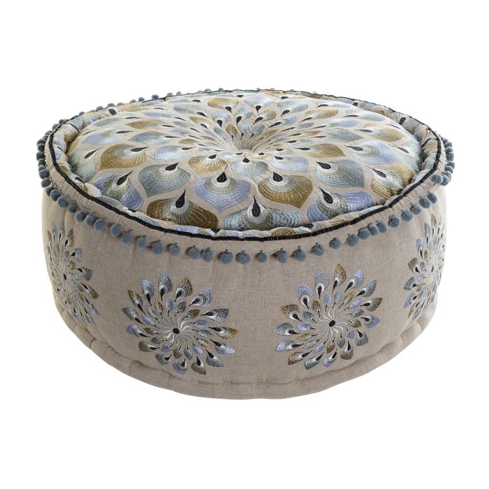 Cojin Suelo DKD Home Decor Azul Beige 60 x 27 x 60 cm