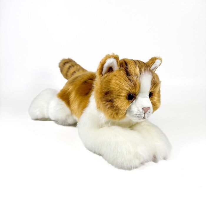 Peluche Gato Marron Y Blanco Tumbado 25Cm 939D00299 Bocalan 1 Peluche Gato Marron Y Blanco Tumbado 25Cm 939D00299 Bocalan 1