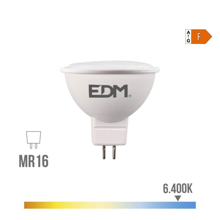 Edm Bombilla Dicroica LED MR16 8W 780LM 6400K Luz Fría 120° Equivalente 60W 0 Edm Bombilla Dicroica LED MR16 8W 780LM 6400K Luz Fría 120° Equivalente 60W 0