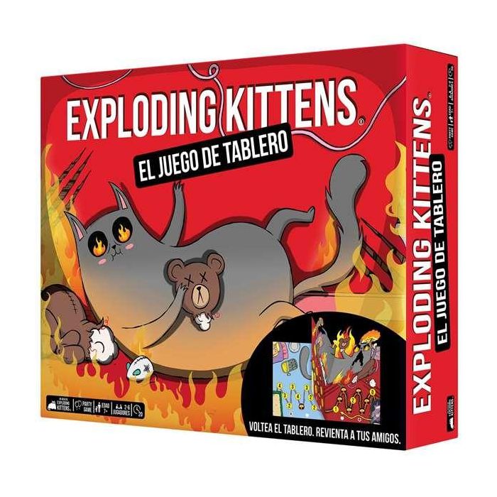 Asmodee Juego Exploding Kittens: El Juego de Tablero para 2-6 Jugadores