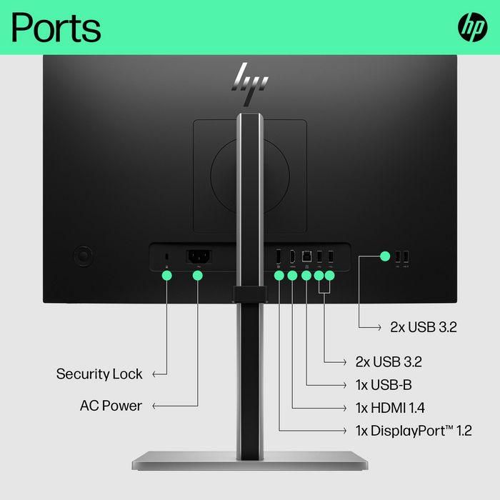 HP E22 G5 Monitor FHD de 22 pulgadas, pantalla Full HD con imágenes nítidas, ergonomía y flexibilidad para oficina y hogar 2