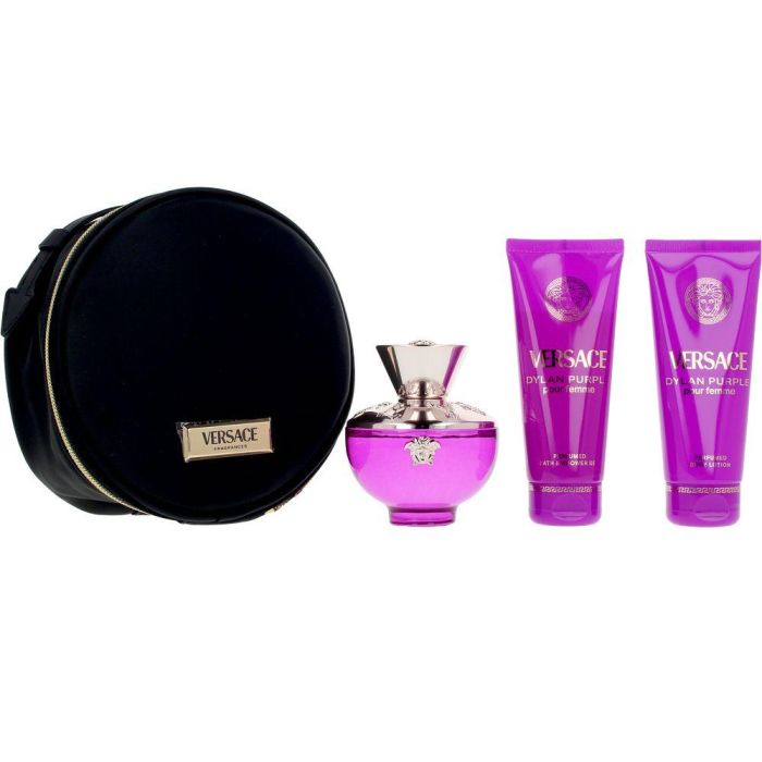 Versace DYLAN PURPLE ESTUCHE 4 pz Eau de Parfum Vaporizador 100 ml + Gel de ducha 100 ml + Loción corporal 100 ml Estuche 1