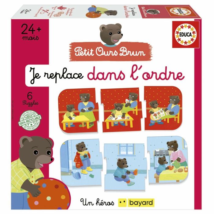 Educa EDU8412668198784 Juego de Aprendizaje Asocio Secuencias Lógicas Osito Pardo