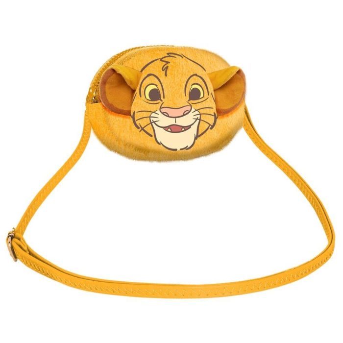 Disney El Rey León Mini Bolso Bandolera Plush Amarillo Poliéster 17x13x7 cm
