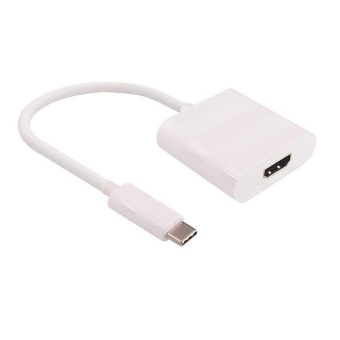 MicroConnect Adaptador USB-C a HDMI 4K, 0.15m, Blanco - Para conectar portátil a monitor