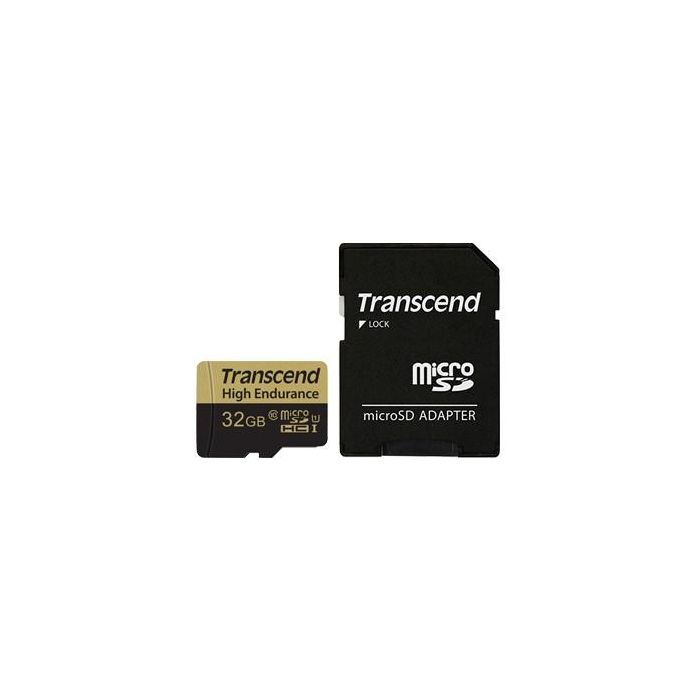 CARD CF 32GB Transcend Hochbelastbar microHC/SD-Adapter inbegriffen 1