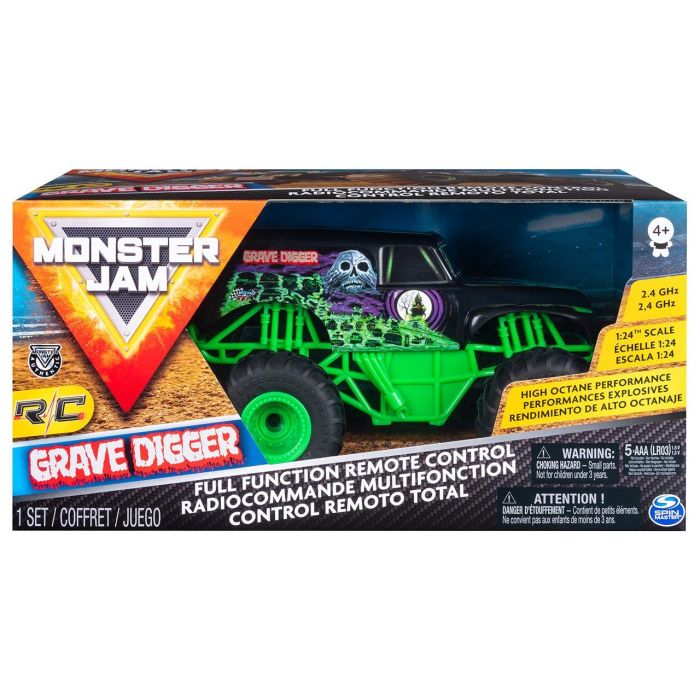 Spin Master 6044955 Monster Jam Grave Digger Coche Teledirigido RC Escala 1:24 Oficial +3 años 4 Spin Master 6044955 Monster Jam Grave Digger Coche Teledirigido RC Escala 1:24 Oficial +3 años 4