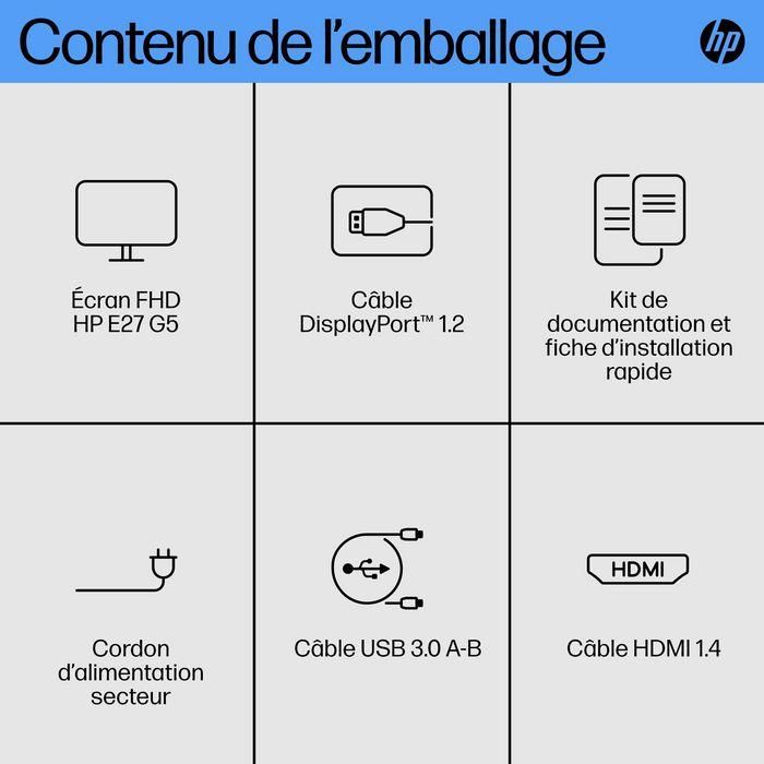 HP E27 G5 FHD Monitor 22 HP E27 G5 FHD Monitor 22