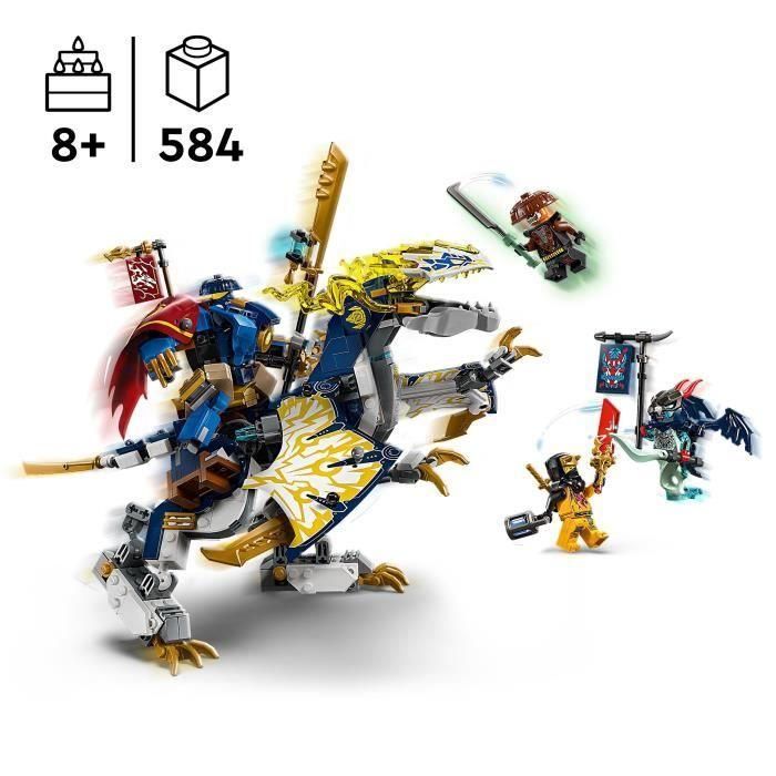 LEGO 71843 NINJAGO Robot Jinete de Dragón de Rogue - Set de construcción para niños de 8 años 1