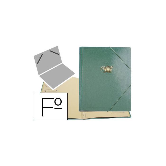 Carpeta Clasificador Carton Compacto Saro Folio Verde 12 Departamentos