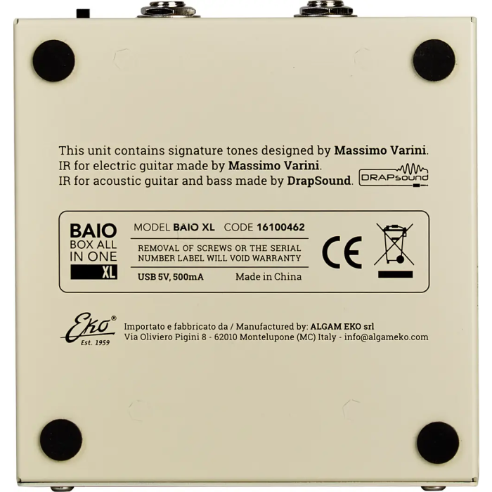 Eko BAIO XL Pedalera Multiefectos para Guitarra y Bajo Eléctrico con Batería Recargable y Bluetooth 3