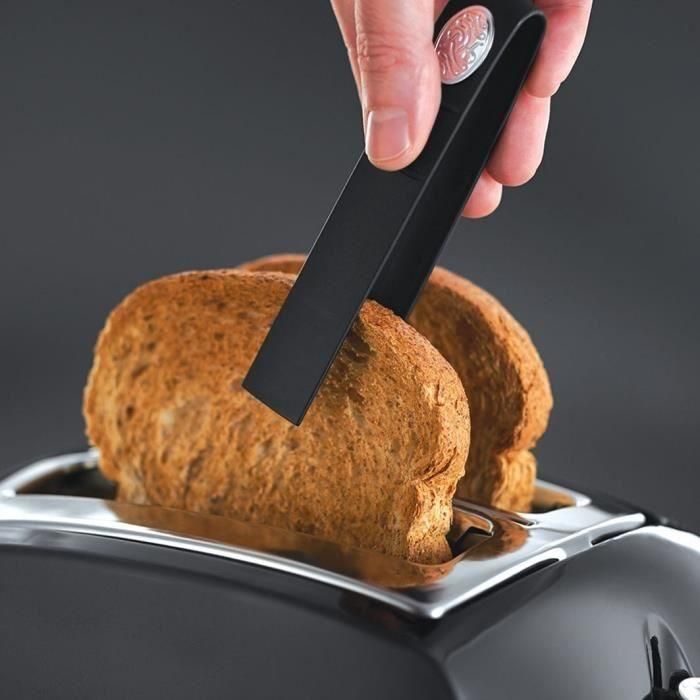 Tostadora Russell Hobbs Textures Plus 22601-56 - Negro mate/alto brillo, ranuras anchas, función pan congelado, regulador de tueste 4 Tostadora Russell Hobbs Textures Plus 22601-56 - Negro mate/alto brillo, ranuras anchas, función pan congelado, regulador de tueste 4