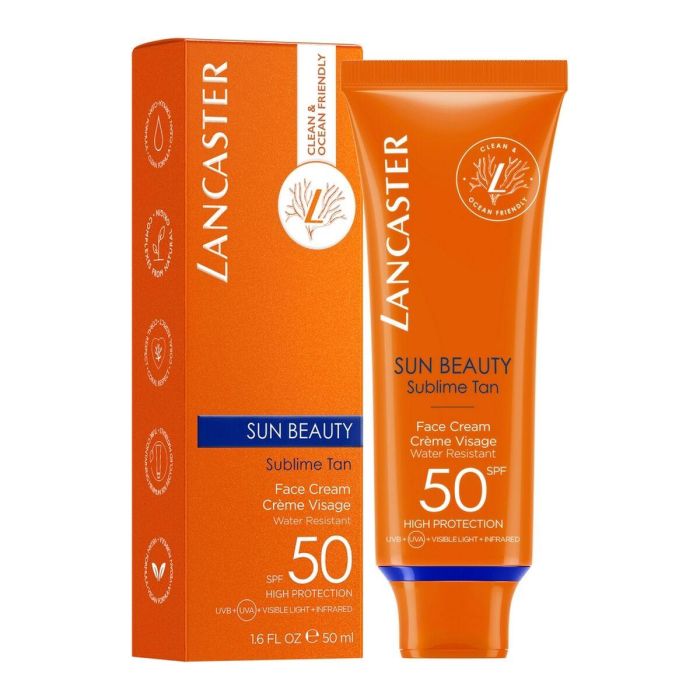Lancaster Sun Beauty Crema Facial Protector Solar SPF 50, Ocean Respect, Textura Ligera y No Grasa, 50 ml, Todo Tipo Pieles 1 Lancaster Sun Beauty Crema Facial Protector Solar SPF 50, Ocean Respect, Textura Ligera y No Grasa, 50 ml, Todo Tipo Pieles 1